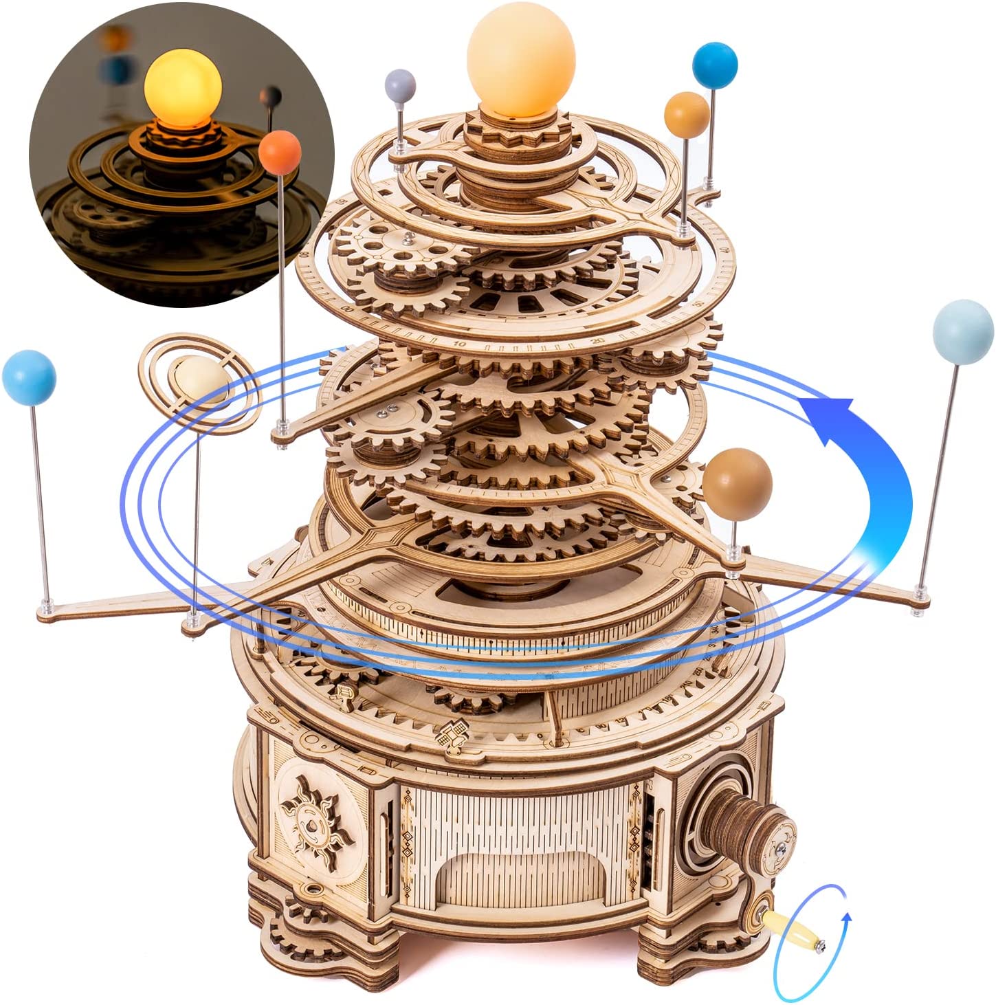 Solar System Orrery - Brinquedos de Quebra-Cabeça 3D de Madeira