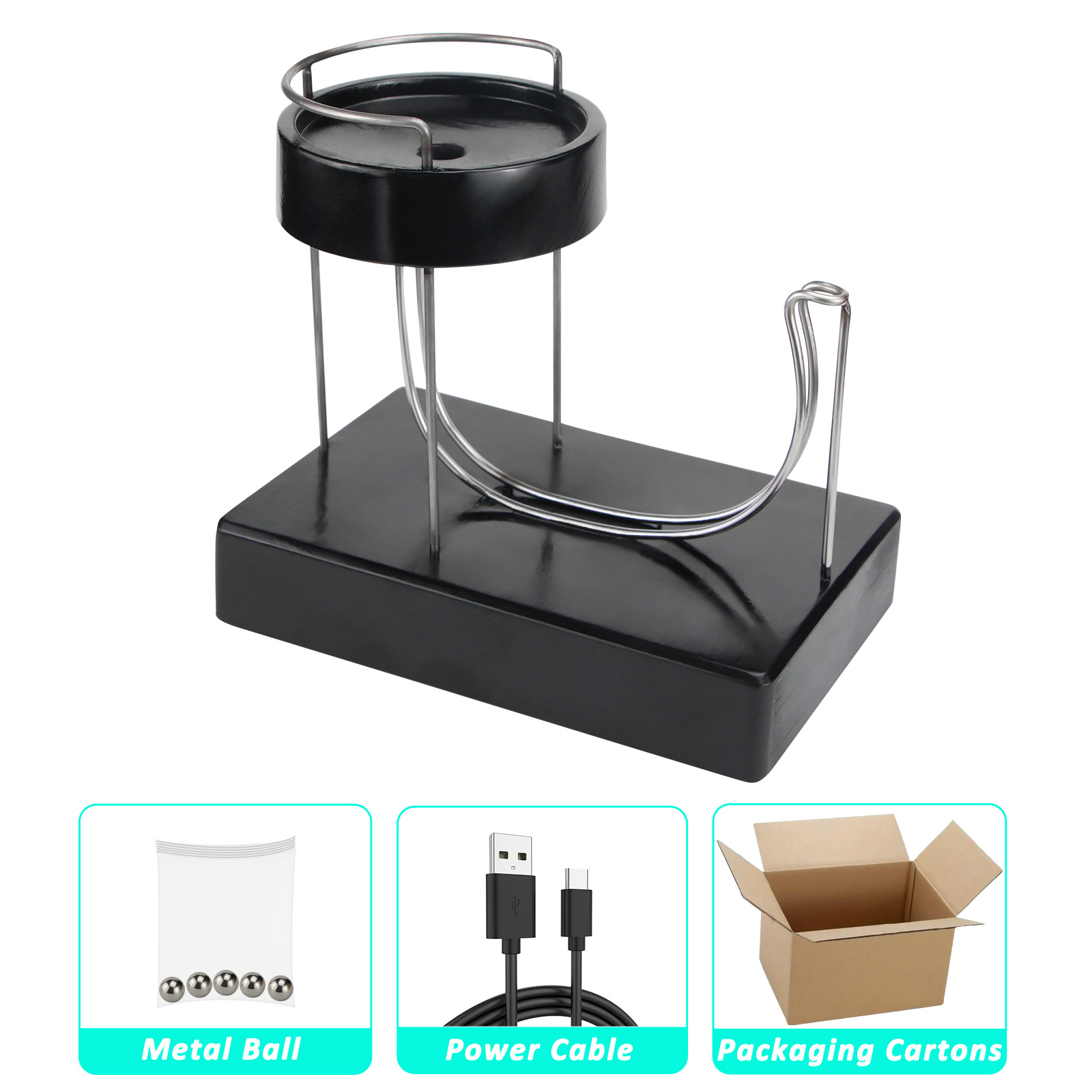 Preto carregado perpetual máqu - Newton Cradle Large avaliação e preço